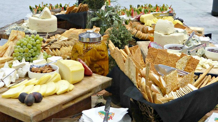 Artisanal cheese board at the Los Angeles Convention Center