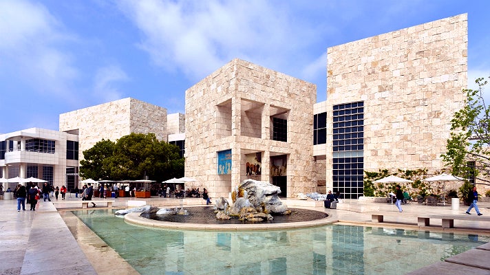 Courtyard, North and East Pavilions at the Getty Center