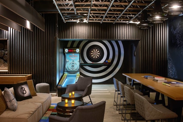 Game Room at the Kimpton Hotel Palomar Los Angeles Beverly Hills