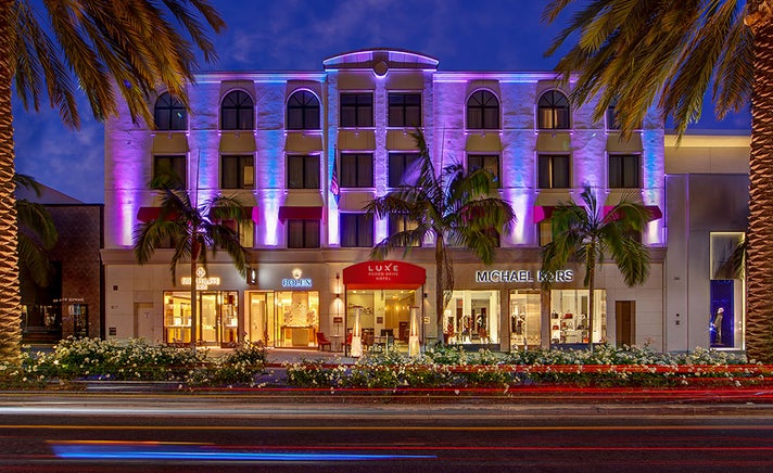 Luxe Rodeo Drive Hotel at night