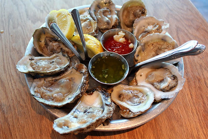 Eastern oysters at EMC Seafood & Raw Bar