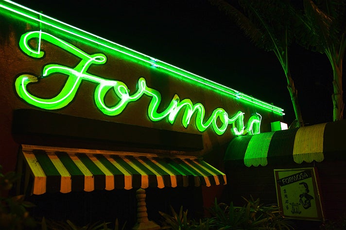 Neon sign at Formosa Café