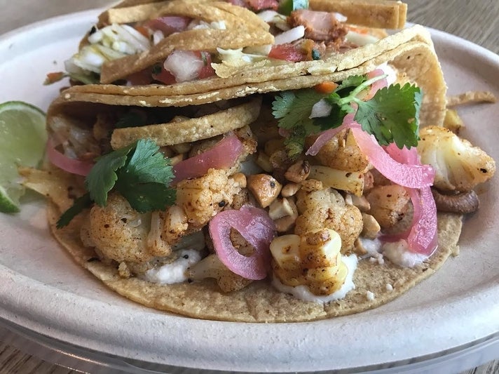 Cauliflower taco at Trejo's Tacos LAX