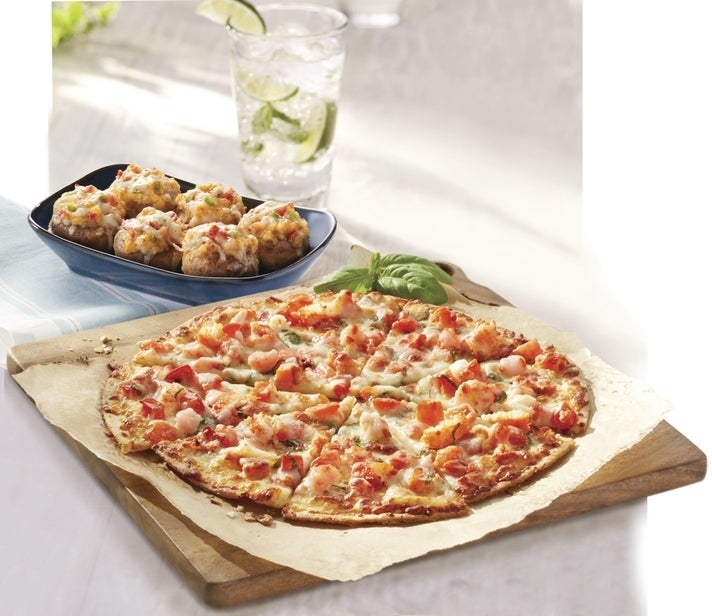 Lobster & Langostino Pizza and Seafood-Stuffed Mushrooms at Red Lobster
