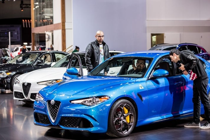 Alfa Romeo exhibit at 2017 LA Auto Show