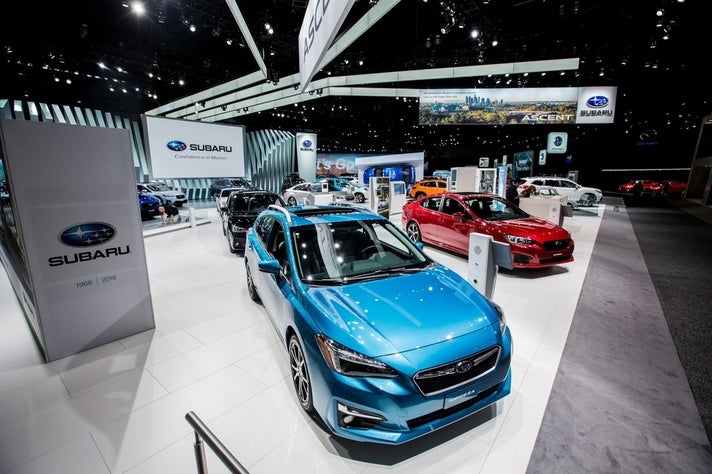 Subaru exhibit at the 2017 LA Auto Show