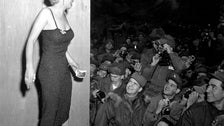 Marilyn Monroe in Korea, after a USO performance