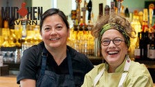 Kajsa Alger and Susan Feniger at Mud Hen Tavern
