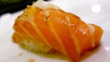 Salmon nigiri at Nozomi