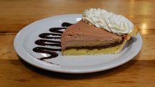 Chocolate Espresso Almond Cream pie at Republic of Pie