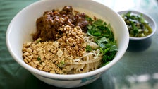 Shan noodles at Yoma Myanmar