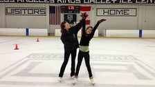 Skating lesson at  LA Kings Valley Ice Center