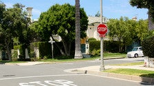 Stop sign at 701 N. Hillcrest Rd. from “Clueless”