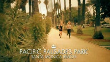 Toff and Jess Woodley jogging at Palisades Park