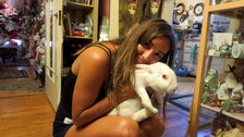 Jessica Doecent and friend at The Bunny Museum