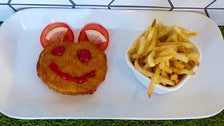 Chicken schnitzel for kids at 3 Square Cafe