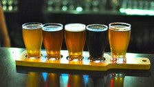 Beer flight at 38 Degrees