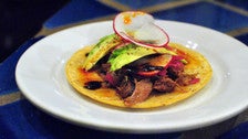 Duck carnitas taco at CaCao Mexicatessen