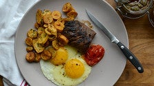 Steak and eggs at Charcoal Venice