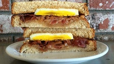 Breakfast sandwich at Chimney Coffee House