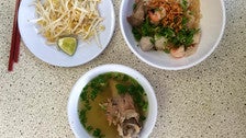 Rice noodle combo at Golden Lake Eatery