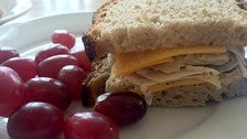 Turkey and cheddar sandwich at Huckleberry Cafe &amp; Restaurant