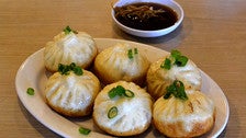 Pan fried dumpling at Mei Long Village
