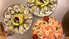 Oysters and shrimp at The Oyster Gourmet