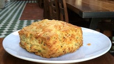 Cheddar chive biscuit at Republique