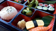 Sushi assortment bento box at Sushi Roku