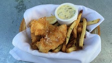 Jules&#039; fish and chips at Tavern
