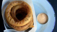 Balsamic onion rings at The Tripel