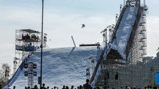 “Big Air” snowboarding competition at the inaugural Air + Style Los Angeles