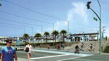 Rendering of Metro Expo Line - Downtown Santa Monica Station