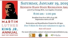 MLK Day of Service at Kenneth Hahn State Recreation Area