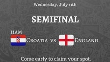 World Cup Semi Final 2018 at The Village Idiot