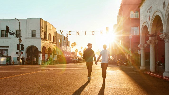 LGBT couple in Venice Beach