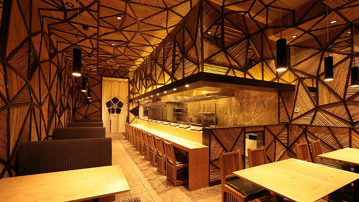 Interior of Sushi Tsujita