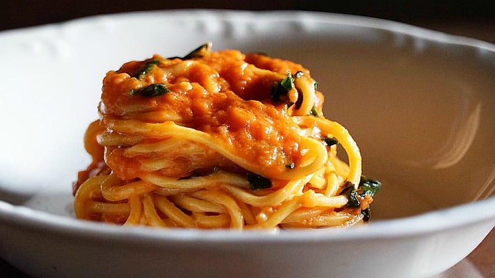 Spaghetti pomodoro at The Ponte