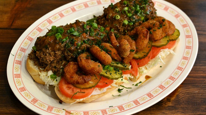 Surf & Turf Po'boy at The Little Jewel of New Orleans