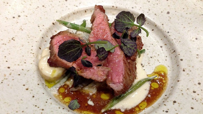 Seared rosemary-butter-basted lamb at Orsa & Winston