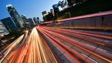 Los Angeles freeway lights