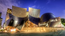 Walt Disney Concert Hall at night