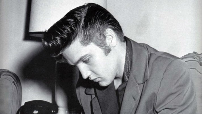 Elvis Presley at The Knickerbocker Hotel, Aug. 18, 1956