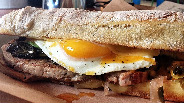 &quot;Breakfast&quot; sandwich at Playa Provisions