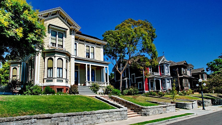 Victorian manors on Carroll Avenue in Echo Park