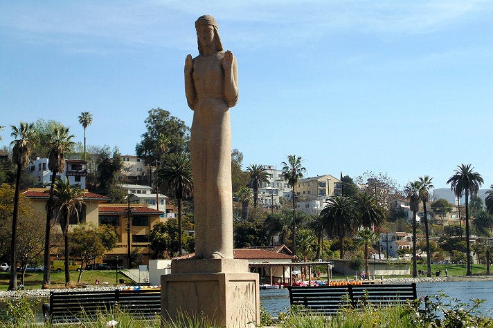 &quot;Lady of the Lake&quot; at Echo Park Lake