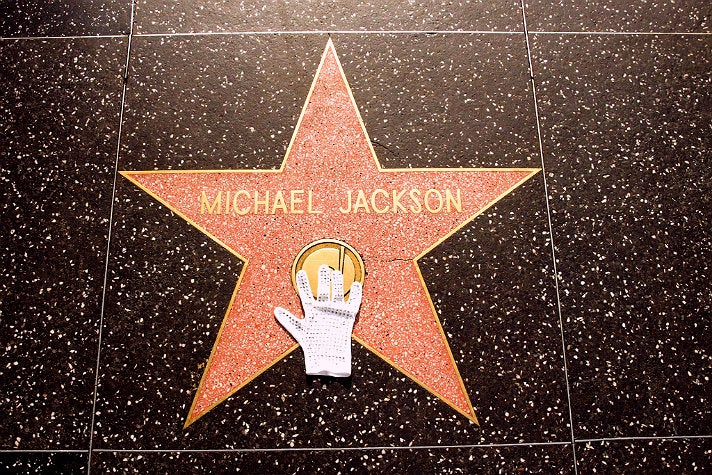 Michael Jackson&#039;s star on the Hollywood Walk of Fame
