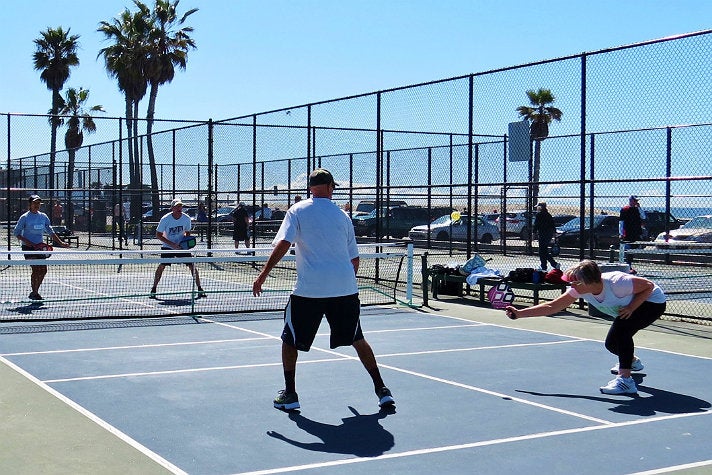Pickleball at Venice Beach paddle tennis courts