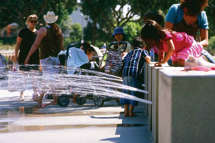 Virginia Avenue Park water spouts